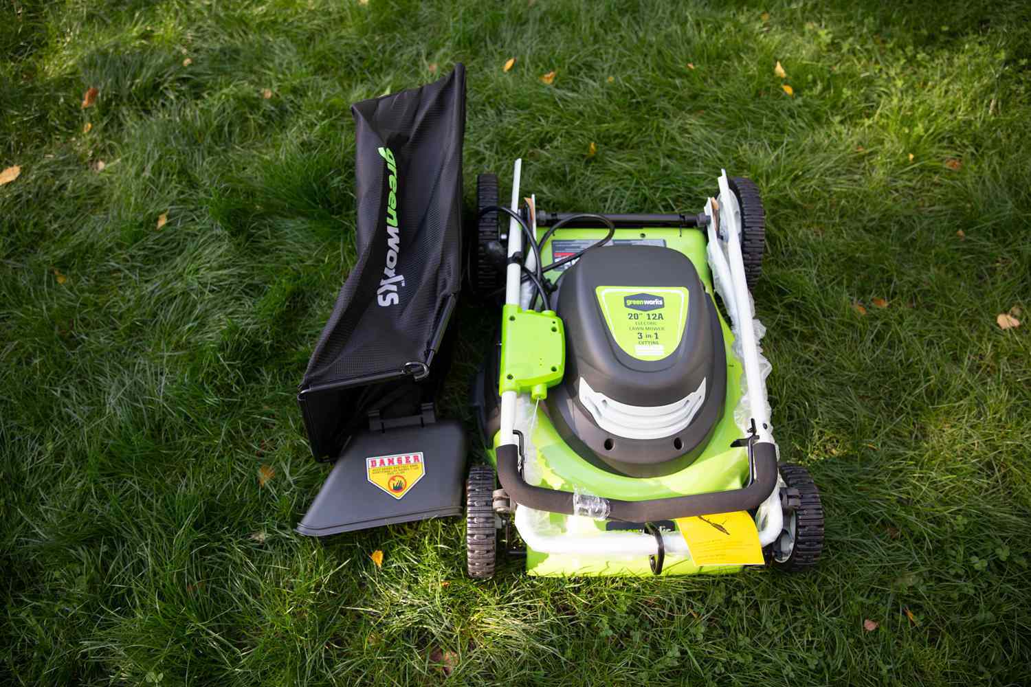Greenworks 25022 12-Amp 20-Inch 3-in-1 Electric Corded Lawn Mower